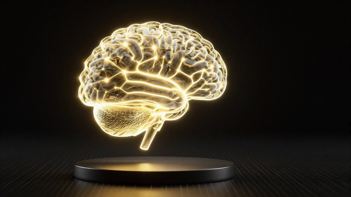 Ilustración de un cerebro digital