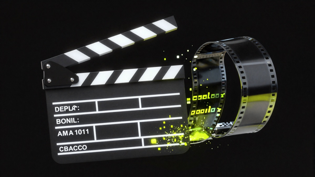 Set de filmación con luces