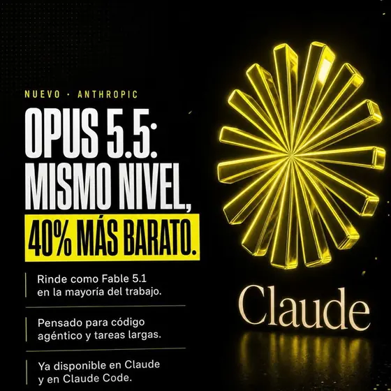 Publicación: @claudeai lanzó Opus 5.5: mismo nivel que Fable 5.1 en la mayoría de las tareas,